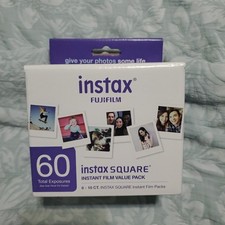 Instax Fujifilm Instax Squares 60 Color Exposures New In Box Expired 8-2020