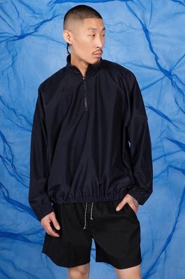 $475 OUTLIER NYC - Blue Wool Trackwool Windracer 1/4 Zip Jacket - Men's XL, NEW