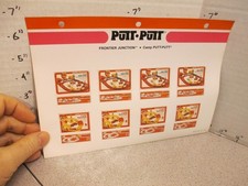 MATTEL 1975 toy store display sticker sheet PUTT PUTT summer camp railroad