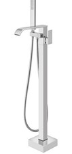 Freestanding Bathtub Faucet Tub Filler Floor Mount Bathroom Faucet with Shower