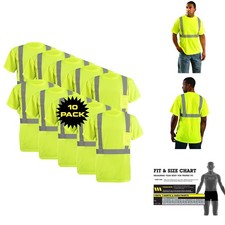 OccuNomix LUX-SSETP2B-Y3X-PK10 Classic Standard High Visibility Short Sleeve