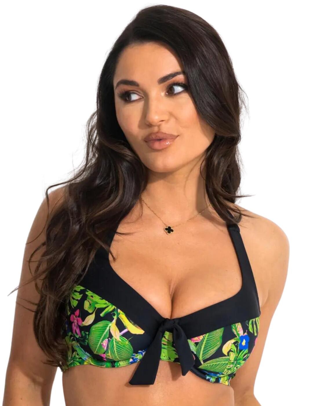 32D Pour Moi St Lucia Halter Bikini Top Underwired Wmens Swimwear 29501