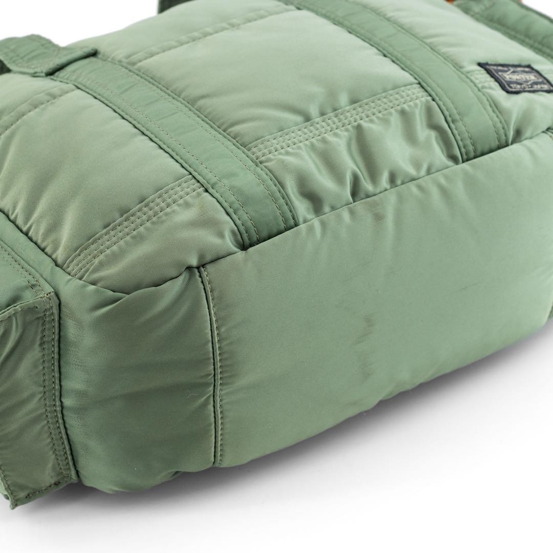PORTER TANKER Boston Bag Duffel Bag Sage Green Nylon Twill Yoshida