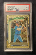 2024 Panini Donruss Optic Gold Vinyl Rated Prospect  Cole Young #139 1/1!! PSA 9