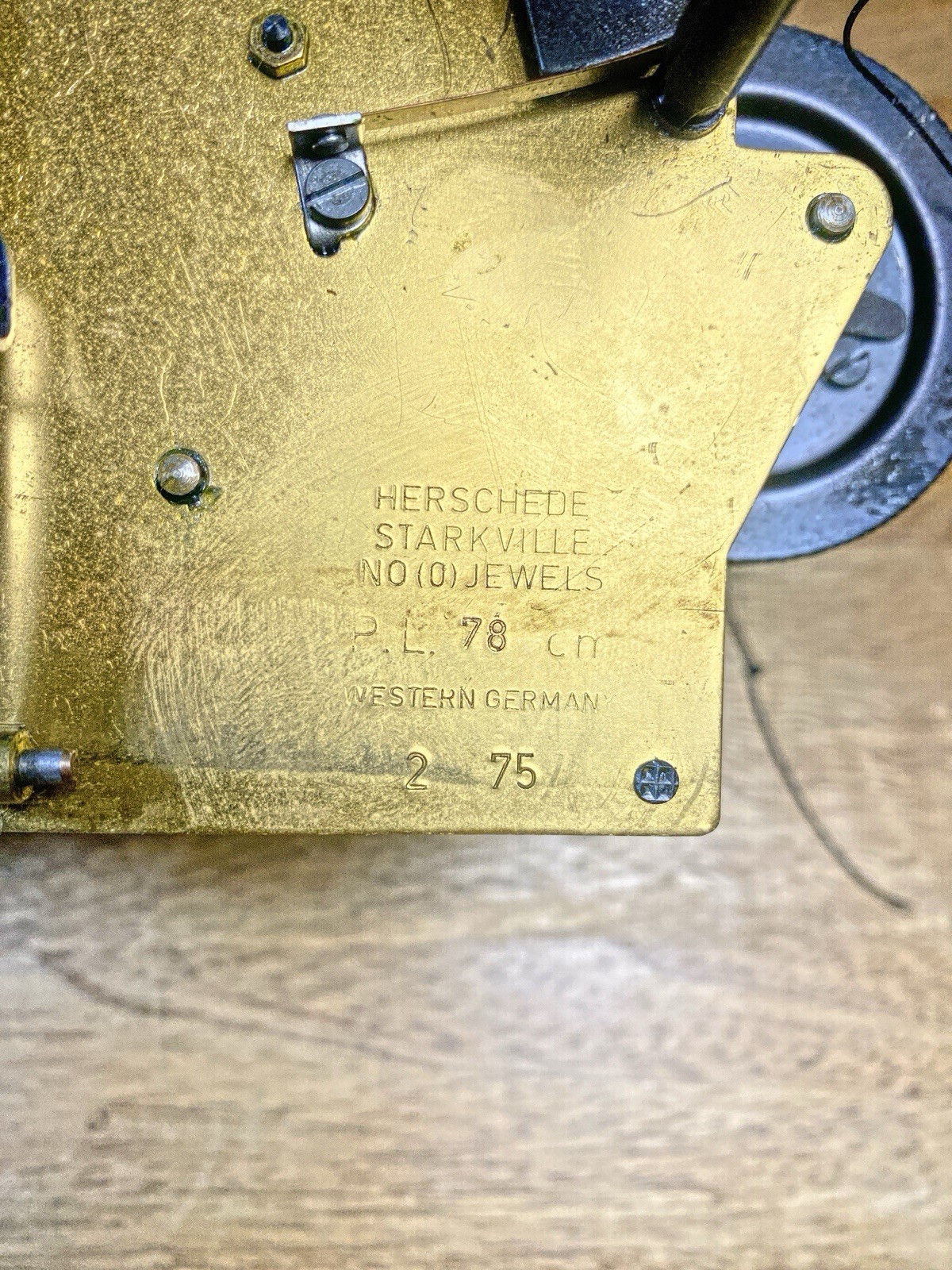 Herschede Clock Movement (PL 78) Strike Side Hammer Assembly- Clock Parts KD3340