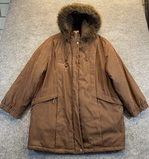 Classic Elements Women s Size 2X Brown Hooded...