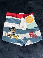 DISNEY BABY MICKEY MOUSE SWIM TRUNKS INFANT 3-6Mo NEW WITH TAGS