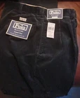 VTG Polo Ralph Lauren Andrew Pants Mens 40x32 Pleated Front Chino Corduroy NEW