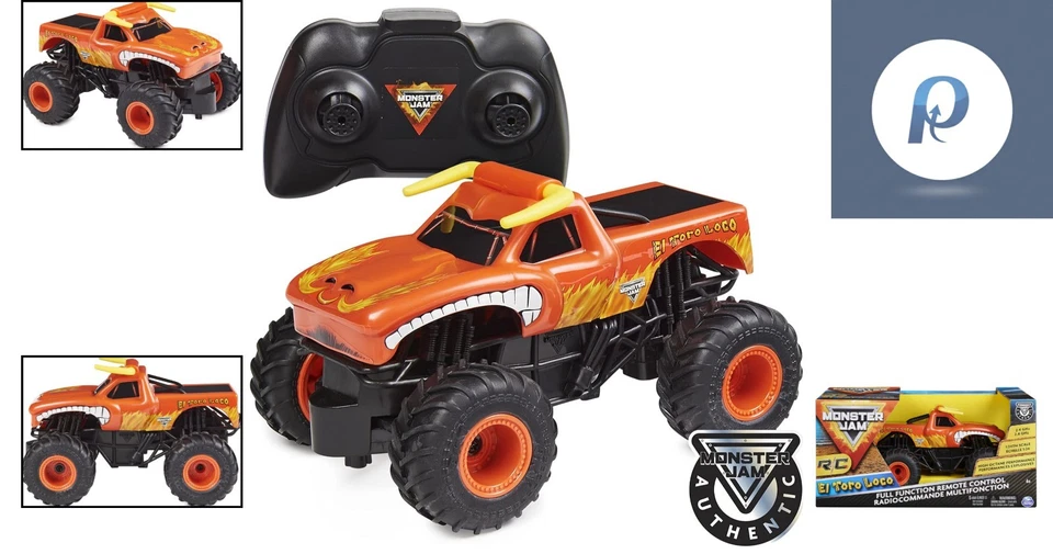 Realistic 1:24 Scale El Toro Loco RC Monster Truck - Control Up to 6 Vehicles - Image 2 of 4