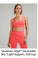 Lululemon Women's Align  Reversible Bra, A/B Cup Pale Raspberry