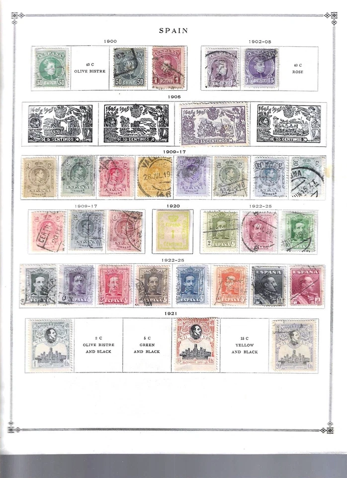 Kenr2: Spain Collection from 1947 Scott Album - Image 3 of 4