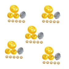 5Sets Differential Gear Set for Building Blocks Yellow and Gray Compatible
