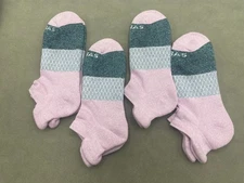4 Pairs Women ankle Honeycomb running bombas socks size Medium-pink