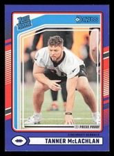 2024 Donruss Press Proof Blue #324 Tanner McLachlan Cincinnati Bengals Rookie