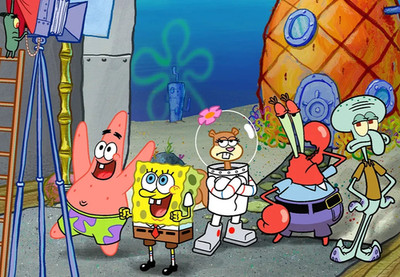 Sponge Bob Spongebob  Square Pants Vintage Comics and Cartoons   8.5x11 Print