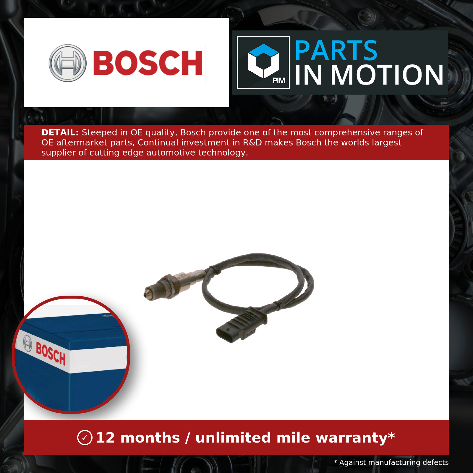 Lambda Sensor fits MINI COOPER F55, F56 Post Cat 1.5D 2.0D 2018 on Oxygen Bosch