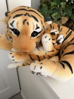 Bengal Tiger & Cub 18" Plush Realistic Soft Stuffed Animal Mom Baby Lying Down — photo 4