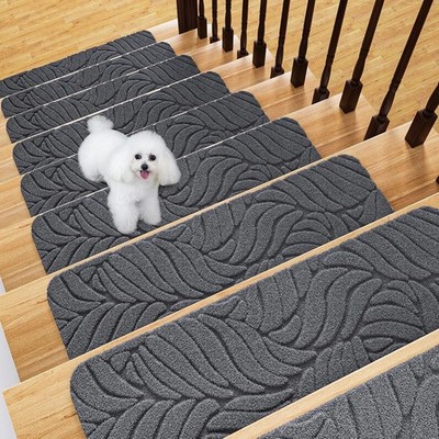 Durable Non-Slip Stair Treads 8'' X 30'' - Easy to Clean for Family Safety