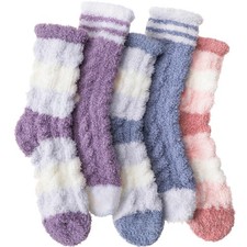 Womens Fuzzy Socks Fluffy Cozy Comfy Warm Cabin Plush Fleece Sleep Soft Winte...