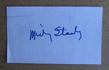 MICKEY STANLEY SIGNED AUTOGRAPH 3X5 INDEX CARD 1968 WORLD SERIES CHAMPION TIGERS