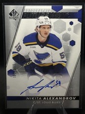 Upper Deck 2022-23 SP Authentic Future Watch Auto Nikita Alexandrov #162 /999
