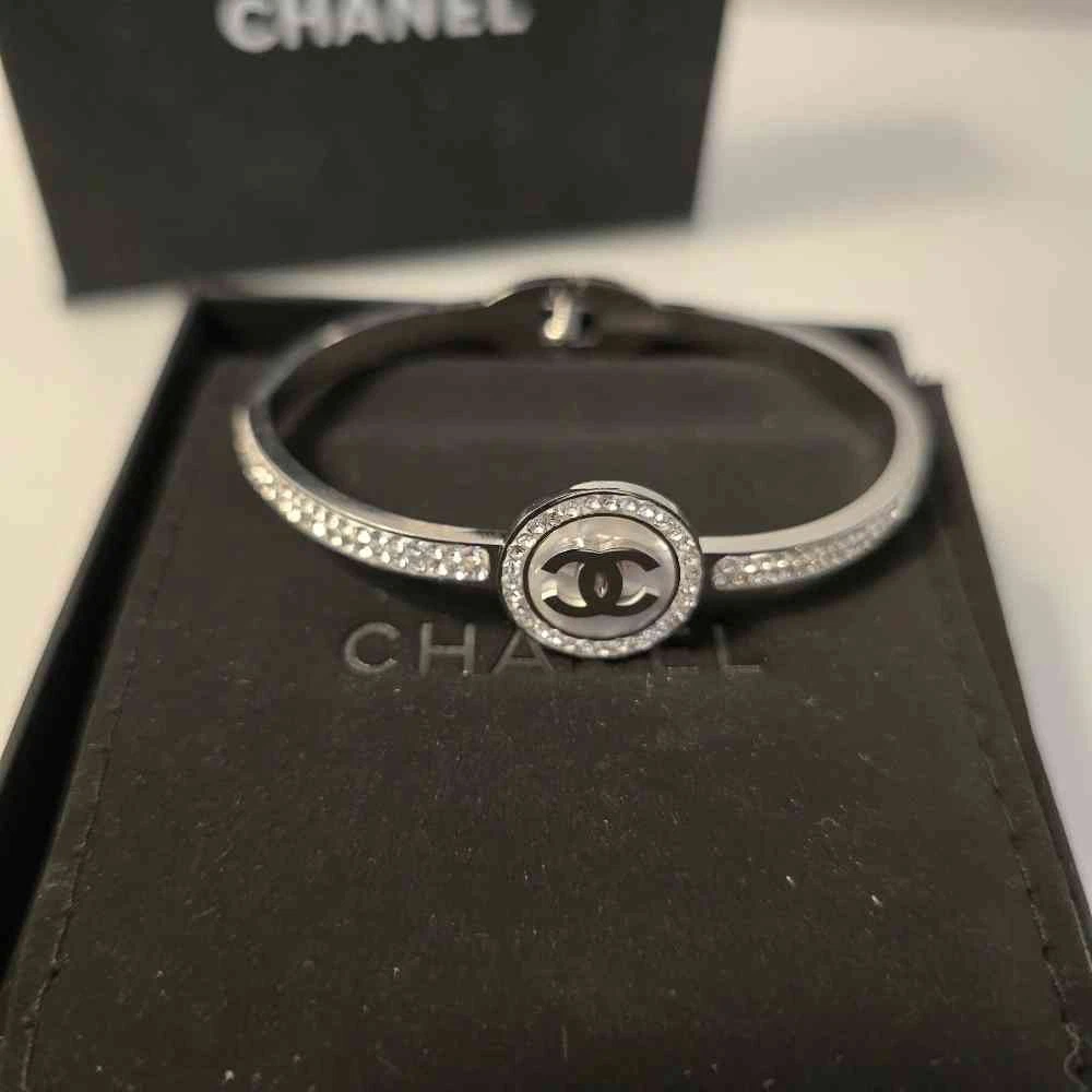 CHANEL Silver Plated Bangle Fashion Bracelets for sale | eBay