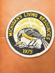 Mint Kirkland Warbler 1975 Michigan Living Resources patch
