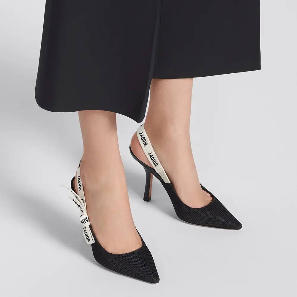Christian DIOR J’ADIOR Slingback Pumps Technical Fabric 100 Wmns Sz 39 / Us 9