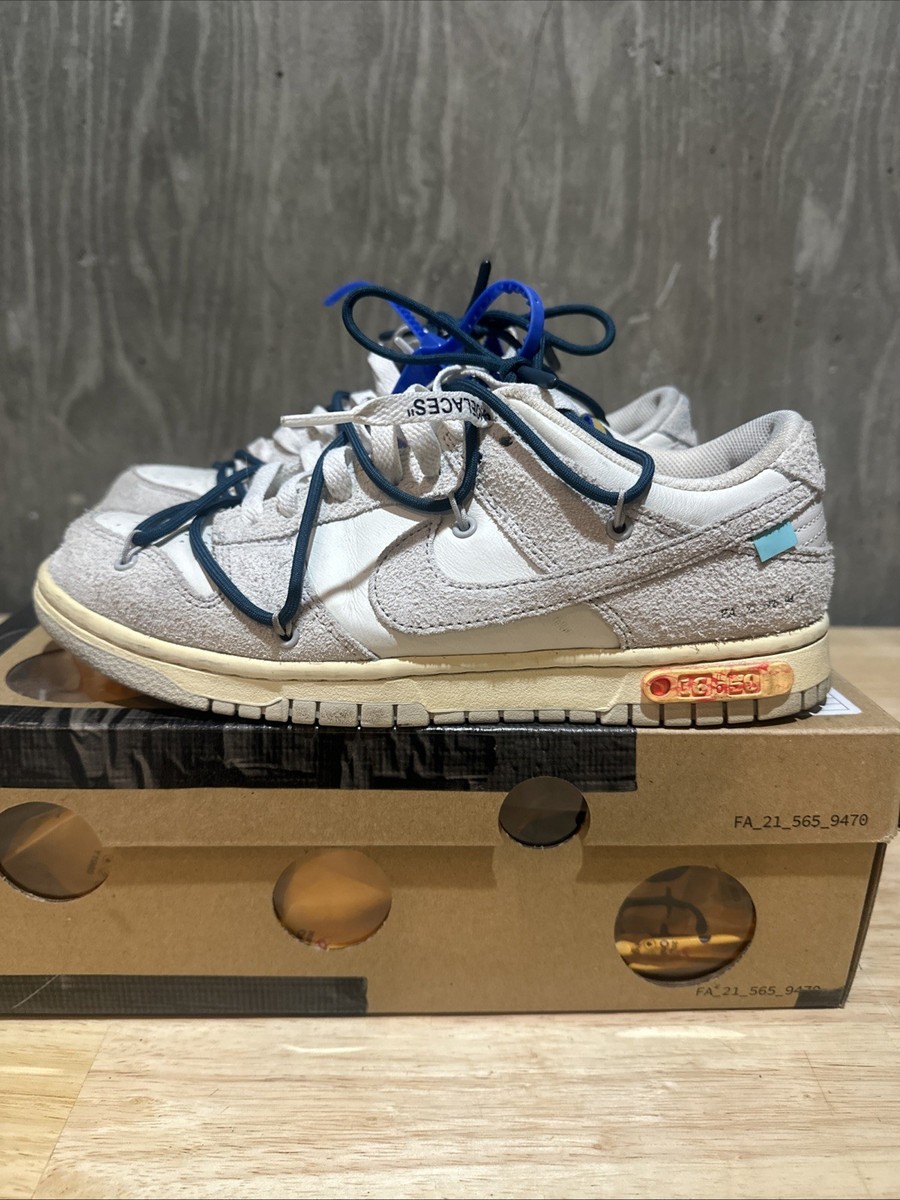 Nike Off-White x Dunk Low Lot 16 of 50 Size 8.5 Used 195240904291