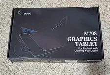 Ugee Black Graphic M708 Pen Graphic Tab 10x6in USB 8192 Levels 5080LPI
