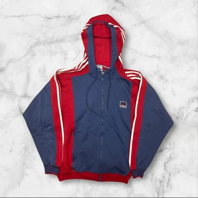 Adidas | Vintage Zip-Up Hoodie | red | Size: L - Bild 1 von 4
