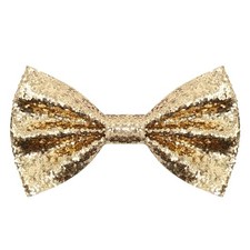Bow Ties for Men Sequin Sparkly Mens Bow Tie Glitter Pre-Tied Gold Sequin