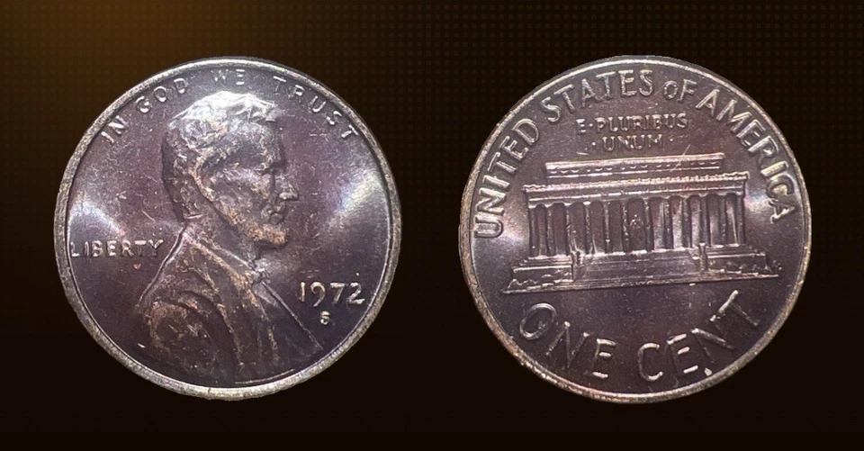 1972 S Lincoln Penny - circulated - rare great condition - - Image 3 of 3