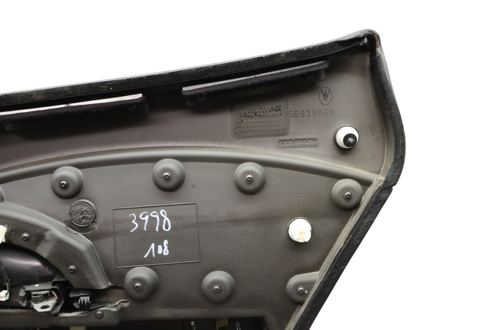 03-13 Maserati Quattro Rear Left Driver Side Interior Door Panel Trim Black Oem