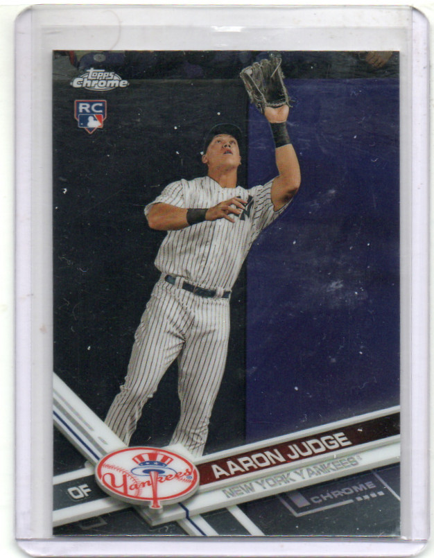 AARON JUDGE 2017 TOPPS CHROME ROOKIE CARD #169 NEW YORK YANKEES