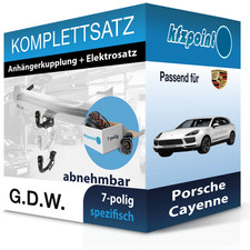Für Porsche Cayenne 10-18 G.D.W. Anhängerkupplung abnehmbar + 7polig E-Satz neu