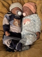 Twin Boy and Girl Preemie Full Body Silicone Babies Reborn Dolls
