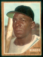 1962 TOPPS #28 MINNIE MINOSO VGEX