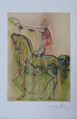 Salvador DALI: Die Pferde, Der Römische Ritter - Signierte Lithographie