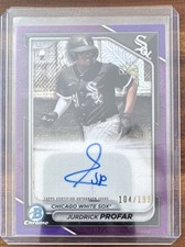 2024 Bowman Chrome Purple Refractor prospect ￼Auto#104 /199 Jurdrick Profar!!