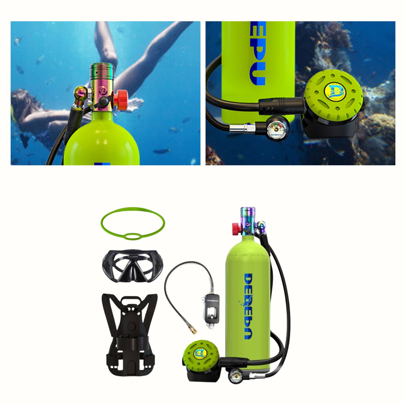 Mini Scuba Diving Tank Portable Oxygen Tank for Diving and Snorkeling
