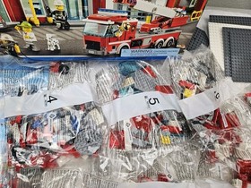 LEGO CITY 60110 FIRE STATION  BAGS 4-5-6-7-8-9-10 SEALED, INSTRUCTS  1-2-3- MISS