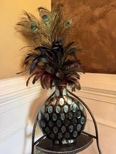 Artificial Peacock Feather Arrangement Center...