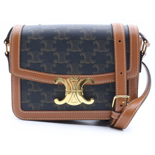 CELINE Classic Triomphe Shoulder Bag Brown Women's #BRG788