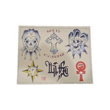 Set of 4 K. Craig Traditional Tattoo Flash Production Sheets 11" x 14"