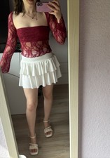 Rotes Spitzen Top In Größe S Von Shein