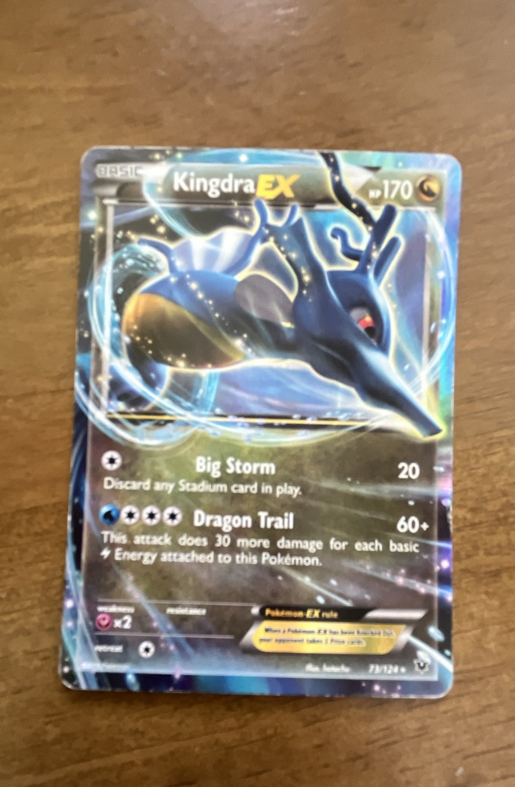 Kingdra EX 73/124 Fates Collide Pokémon Holo, Near Mint