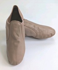 Capezio Women's Slip On Jazz Dance Shoe Size 9 Leather Tan EJ2