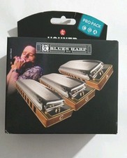Hohner Blues Harp Harmonica Pro Pack C/G/A Major 