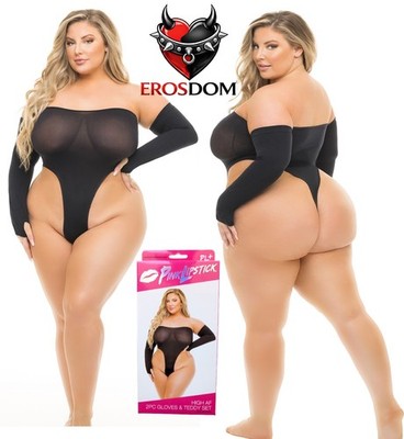 Body Premium sexy lingerie Dessous Schwarz Plus Size Übergröße 2XL / 3XL / 4XL